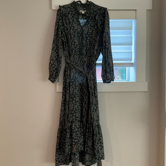 Outerknown Black Floral Long Sleeve Dress - Picture 3 of 3